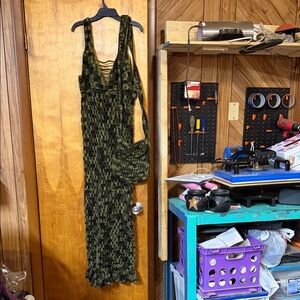 Elegant Green Knit Dress